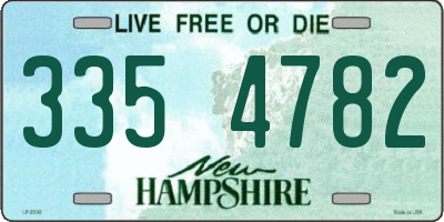 NH license plate 3354782