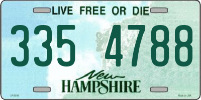 NH license plate 3354788