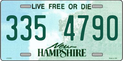 NH license plate 3354790