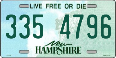 NH license plate 3354796