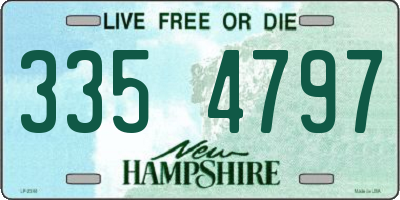 NH license plate 3354797