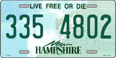 NH license plate 3354802