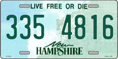 NH license plate 3354816