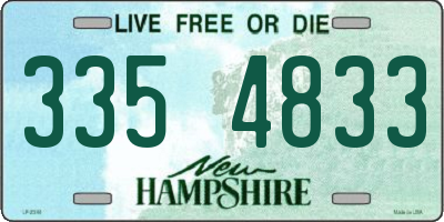 NH license plate 3354833