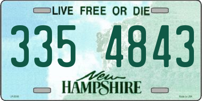 NH license plate 3354843
