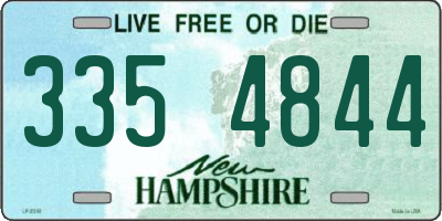 NH license plate 3354844