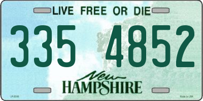 NH license plate 3354852