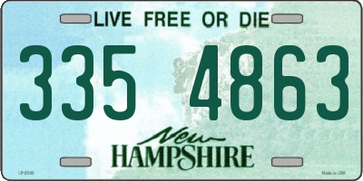 NH license plate 3354863