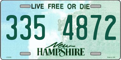 NH license plate 3354872