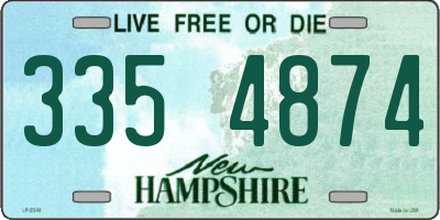 NH license plate 3354874