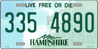 NH license plate 3354890