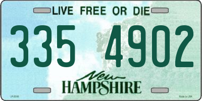 NH license plate 3354902