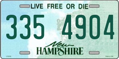 NH license plate 3354904