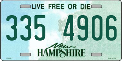 NH license plate 3354906