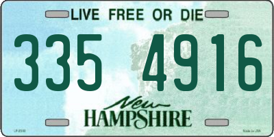 NH license plate 3354916