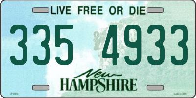 NH license plate 3354933