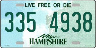 NH license plate 3354938