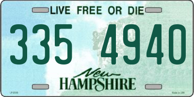NH license plate 3354940