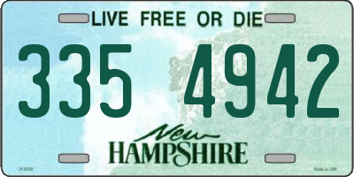 NH license plate 3354942