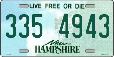 NH license plate 3354943