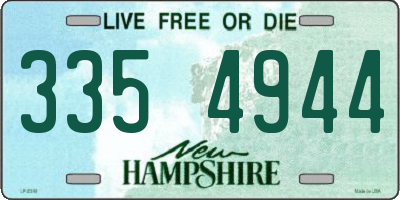 NH license plate 3354944