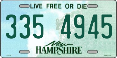 NH license plate 3354945