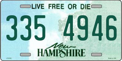 NH license plate 3354946