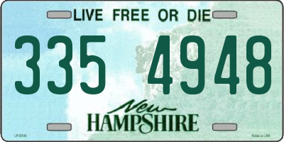 NH license plate 3354948