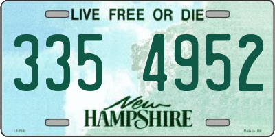 NH license plate 3354952