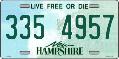 NH license plate 3354957