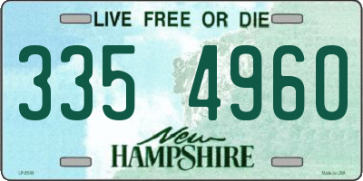NH license plate 3354960