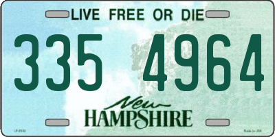 NH license plate 3354964