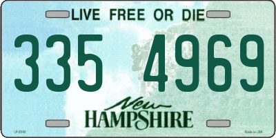 NH license plate 3354969