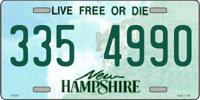 NH license plate 3354990