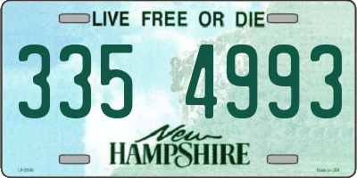NH license plate 3354993