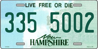 NH license plate 3355002