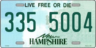 NH license plate 3355004