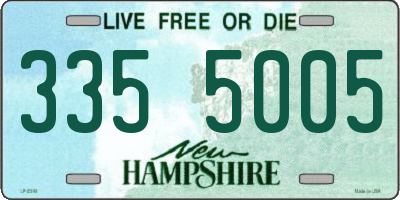 NH license plate 3355005