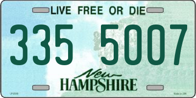 NH license plate 3355007