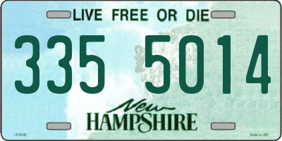 NH license plate 3355014