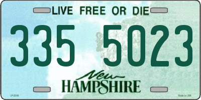 NH license plate 3355023