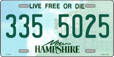 NH license plate 3355025