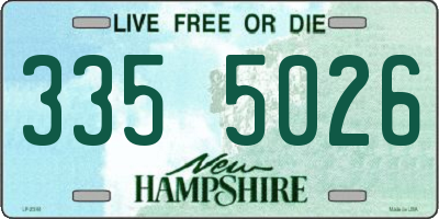 NH license plate 3355026