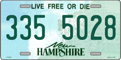 NH license plate 3355028