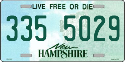 NH license plate 3355029