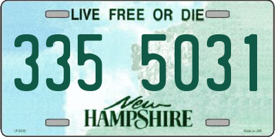 NH license plate 3355031