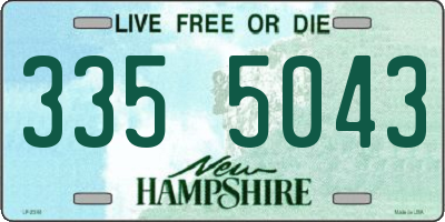 NH license plate 3355043