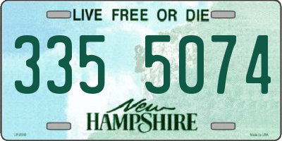 NH license plate 3355074