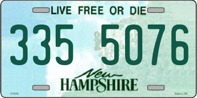 NH license plate 3355076