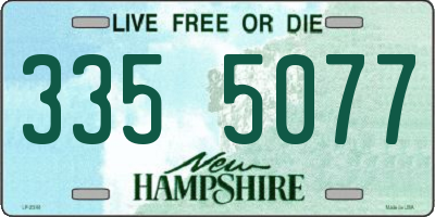 NH license plate 3355077